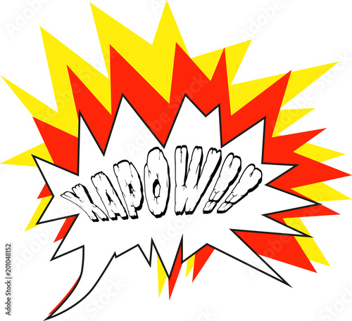 Comic with the write Kapow!! - Vector