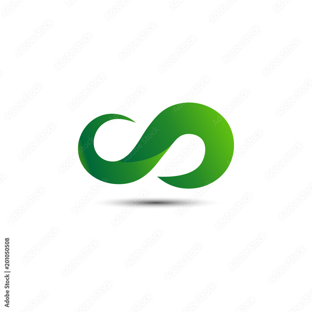 Green infinity logo icon design template vector Green infinity logo icon design template vector