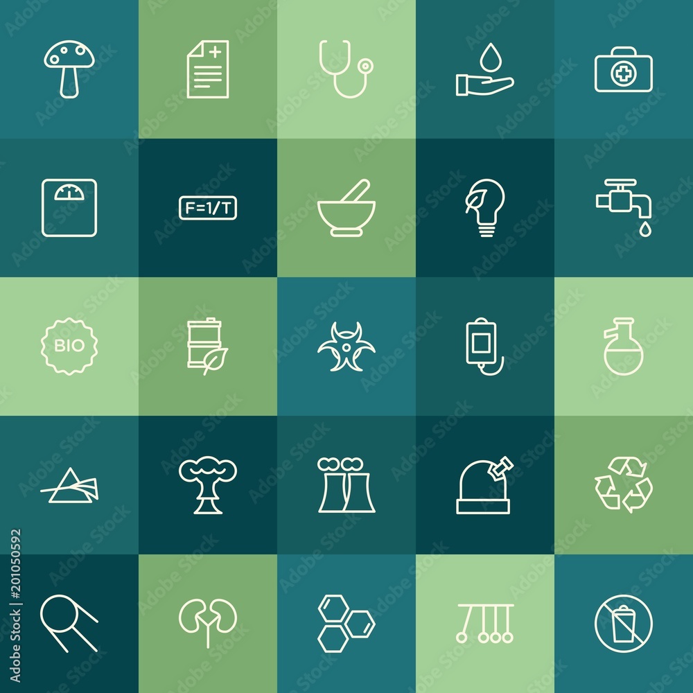 Modern Simple Set of health, science, nature Vector outline Icons. ..Contains such Icons as science, mushroom, hospital, night, ecology and more on green background. Fully Editable. Pixel Perfect. Modern Simple Set of health, science, nature Vector outline Icons. ..Contains such Icons as science, mushroom, hospital, night, ecology and more on green background. Fully Editable. Pixel Perfect.