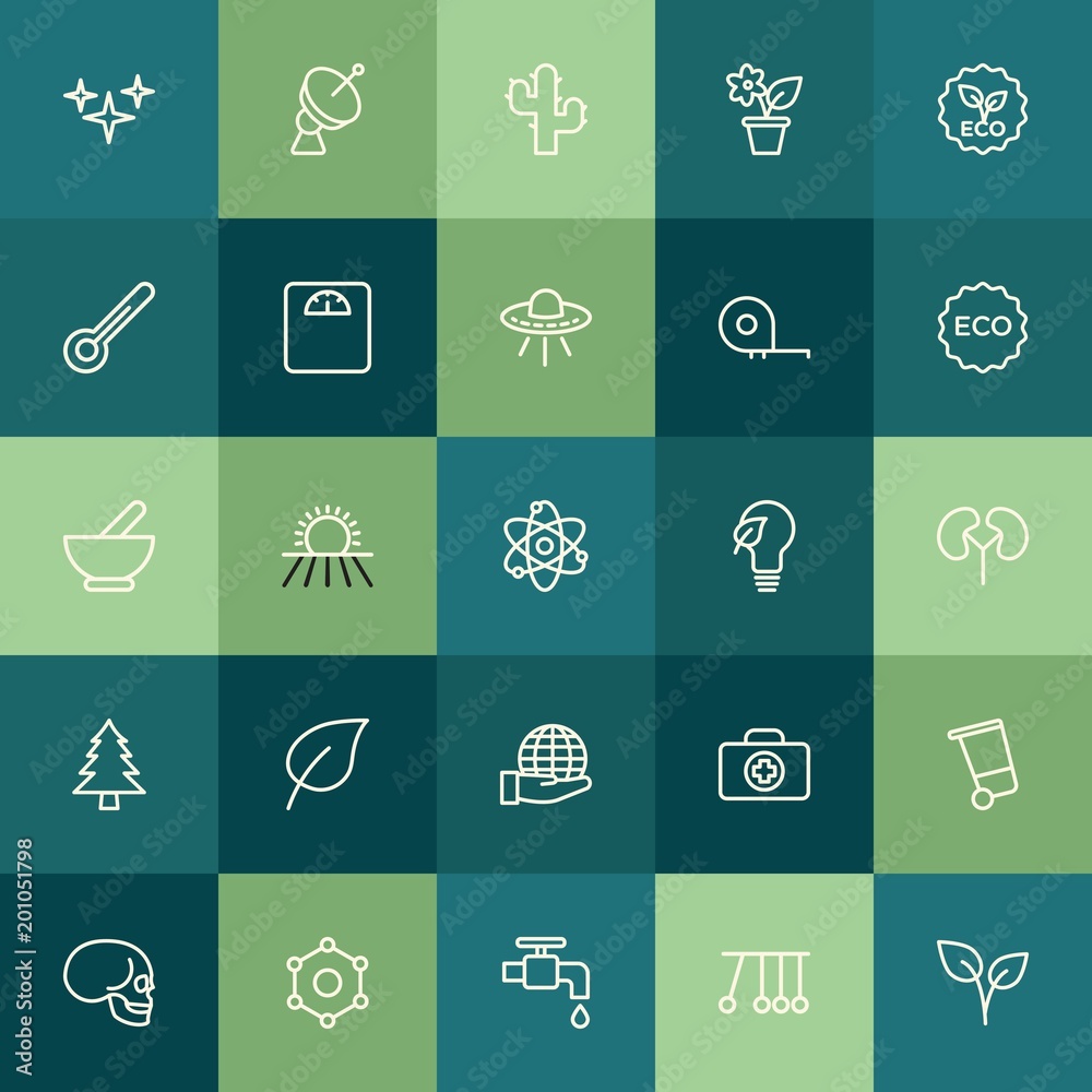 Modern Simple Set of health, science, nature Vector outline Icons. ..Contains such Icons as nature, garbage, summer, head, crane, kit and more on green background. Fully Editable. Pixel Perfect. Modern Simple Set of health, science, nature Vector outline Icons. ..Contains such Icons as nature, garbage, summer, head, crane, kit and more on green background. Fully Editable. Pixel Perfect.