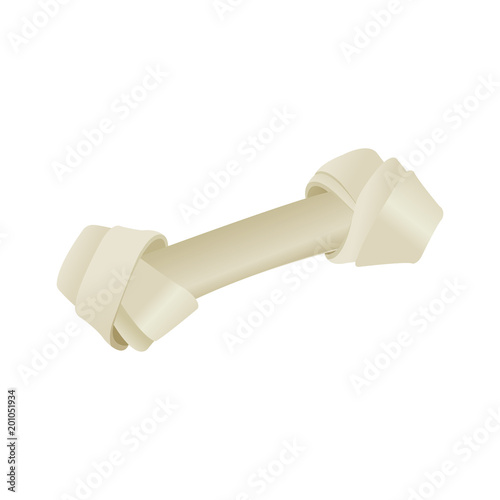 Bone. Pet Toy on White Background. Vector