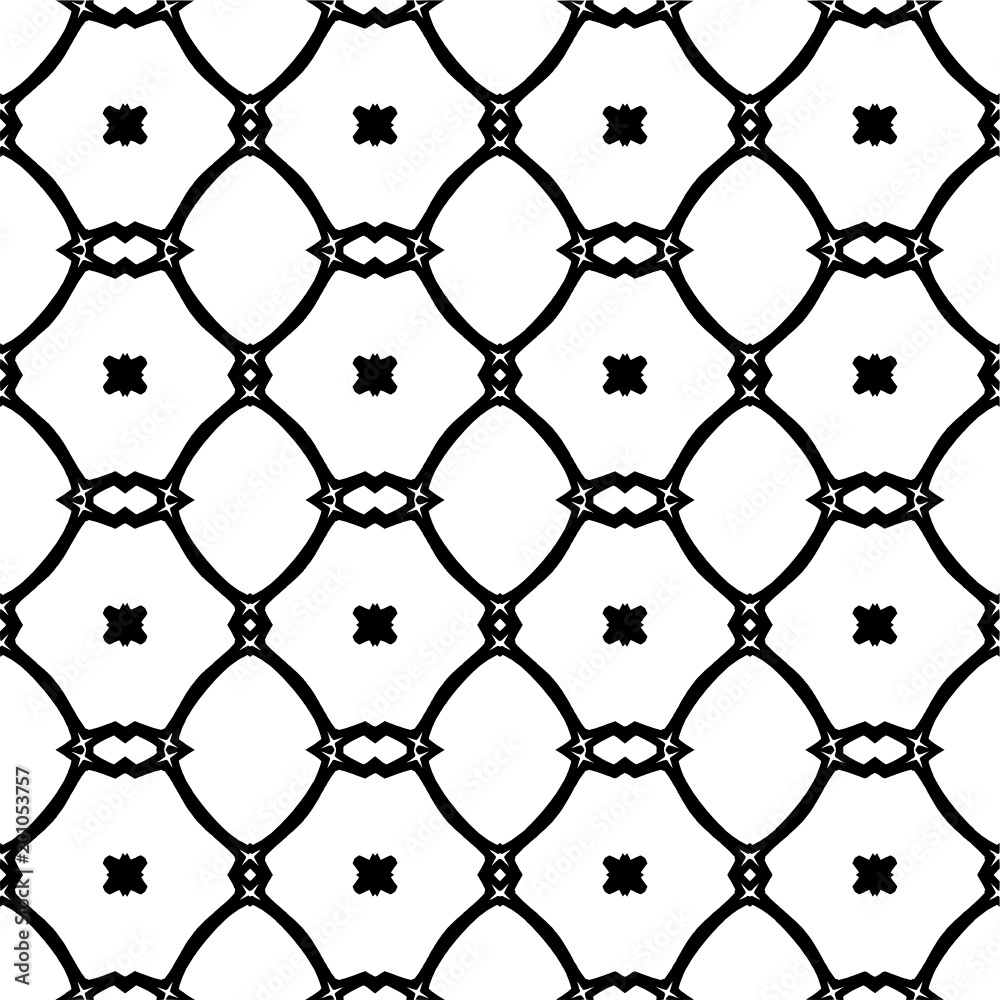 Fototapeta premium Seamless pattern whth a lace in a black - white colors