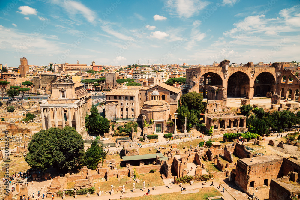 Ancient Roman Forums in Rome, Italy