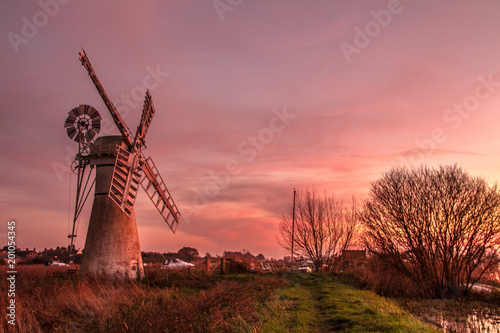Thurne Mill Sunset  photo
