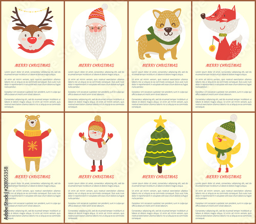 Merry Christmas Posters Vector Illustration © robu_s
