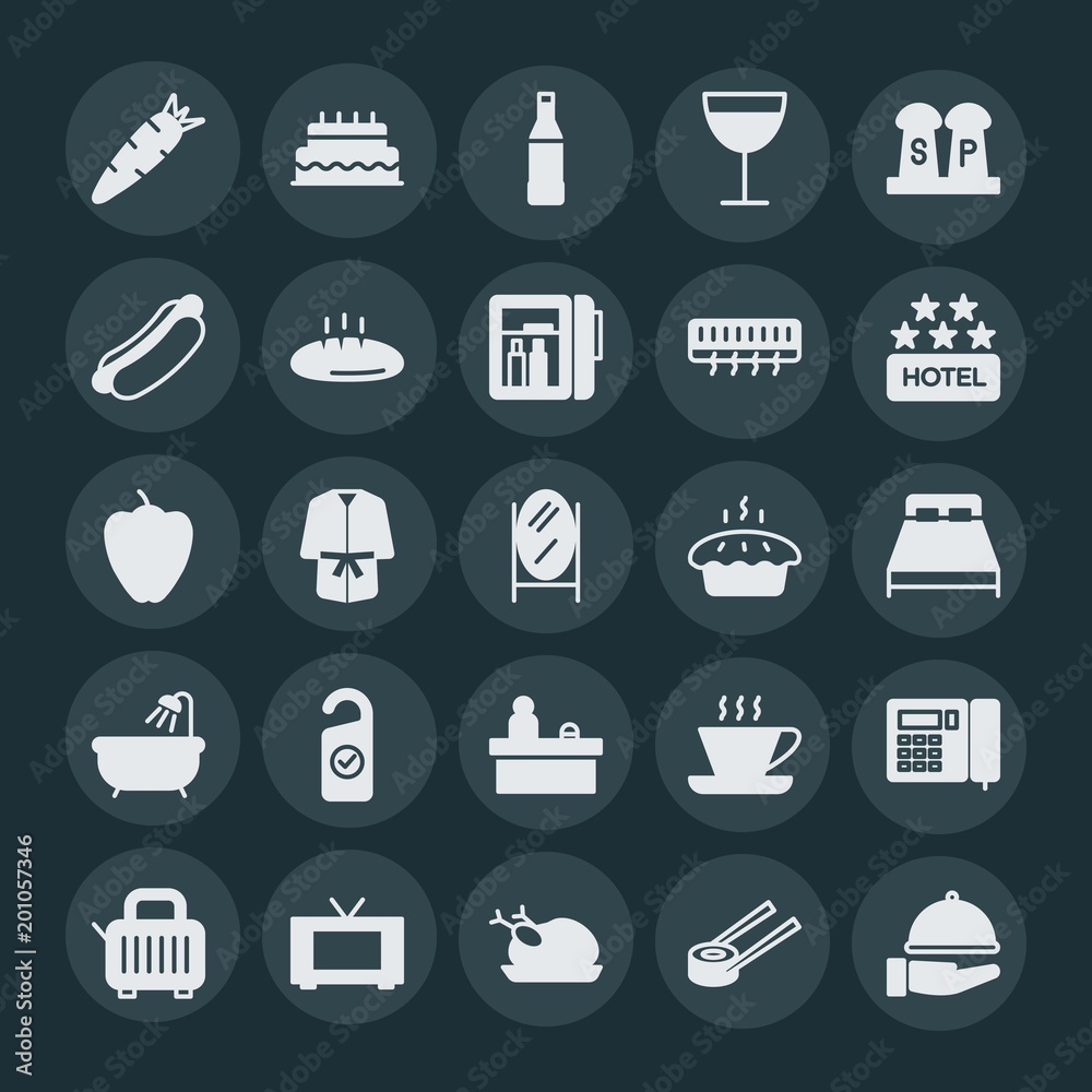 Modern Simple Set of food, hotel, drinks Vector fill Icons. ..Contains such Icons as white, celebration, roasted, dinner, beverage, cup and more on dark background. Fully Editable. Pixel Perfect. Modern Simple Set of food, hotel, drinks Vector fill Icons. ..Contains such Icons as white, celebration, roasted, dinner, beverage, cup and more on dark background. Fully Editable. Pixel Perfect.