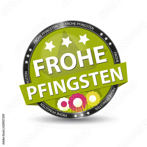 Web Button Frohe Pfingsten - Vektor Illustration