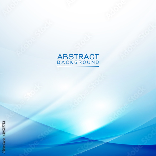 abstract smooth light wave and flow blue background with blank space for your element.