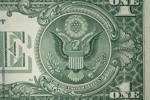 Eagle of one dollar bill
