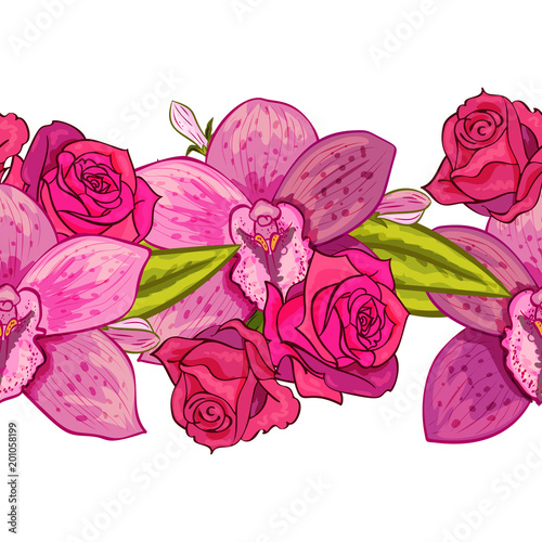 vector seamless flower pattern for cards, textiles, backgrounds