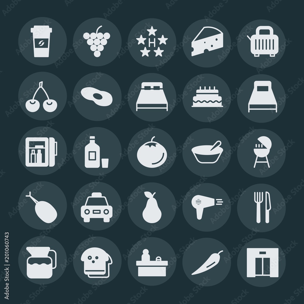 Modern Simple Set of food, hotel, drinks Vector fill Icons. ..Contains such Icons as knife, food, blow, hairdryer, jug, service, dryer and more on dark background. Fully Editable. Pixel Perfect. Modern Simple Set of food, hotel, drinks Vector fill Icons. ..Contains such Icons as knife, food, blow, hairdryer, jug, service, dryer and more on dark background. Fully Editable. Pixel Perfect.