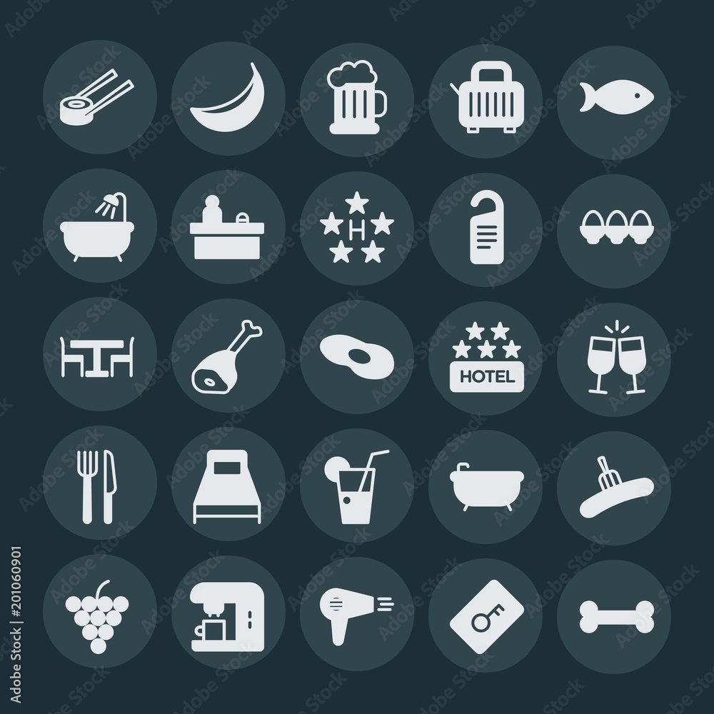 Modern Simple Set of food, hotel, drinks Vector fill Icons. ..Contains such Icons as espresso, yellow, bath, spa, vector, salmon, blow and more on dark background. Fully Editable. Pixel Perfect. Modern Simple Set of food, hotel, drinks Vector fill Icons. ..Contains such Icons as espresso, yellow, bath, spa, vector, salmon, blow and more on dark background. Fully Editable. Pixel Perfect.