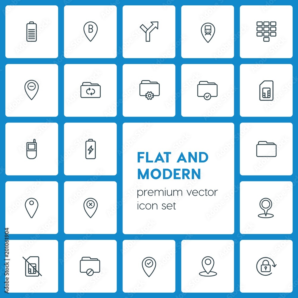 Modern Simple Set of location, folder, mobile Vector outline Icons. ..Contains such Icons as gps, card, transportation, sim, map, pin and more on dark background. Fully Editable. Pixel Perfect Modern Simple Set of location, folder, mobile Vector outline Icons. ..Contains such Icons as gps, card, transportation, sim, map, pin and more on dark background. Fully Editable. Pixel Perfect