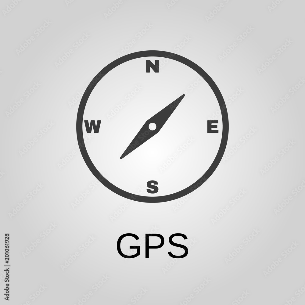 GPS icon. GPS symbol. Flat design. Stock - Vector illustration GPS icon. GPS symbol. Flat design. Stock - Vector illustration