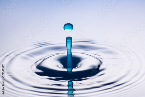 water splash, background of a drop falling into the water