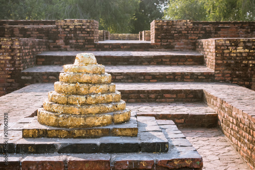 Gandhakuti or Buddha's hut in Jetavana monastery, Shravasti, Uttar Pradesh, India photo