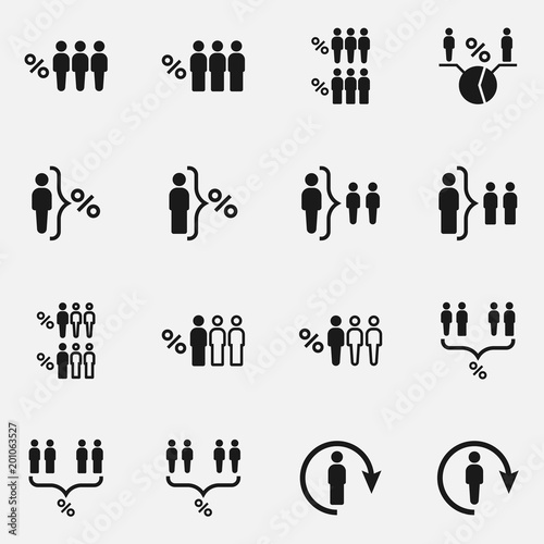 Set of human infographics vector icons.