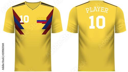 Colombia Fan sports tee shirt in generic country colors