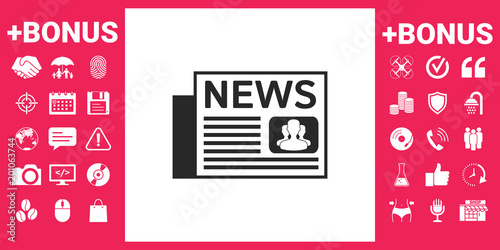 Newspapers icon symbol