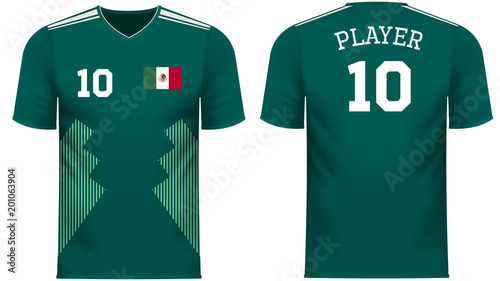 Mexico Fan sports tee shirt in generic country colors