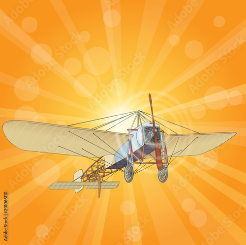 One of the first airplanes, Bleriot XI 