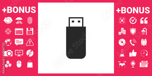 USB flash memory drive icon