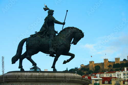 statue équestre de Joseph I à lisbonne au portugal