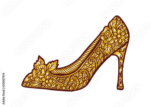 Women's Shoes With Decorative Ornament.