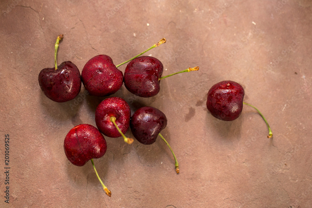 Bowl of Cherries. Red cherries in a bowl on wooden background Bowl of Cherries. Red cherries in a bowl on wooden background
