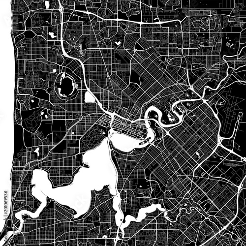 Area map of Perth, Australia