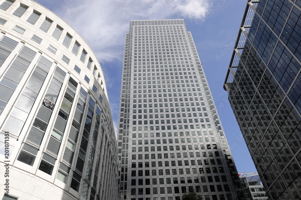 Finanzviertel, Bankenviertel, in Canary Wharf in London, England, Großbritannien, Europa
