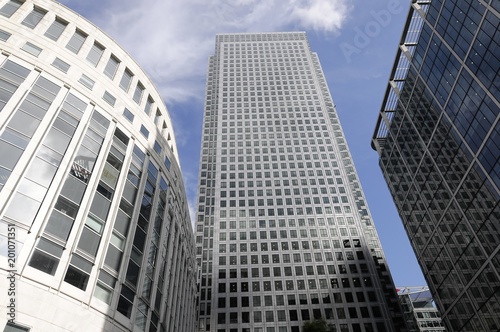 Finanzviertel  Bankenviertel  in Canary Wharf in London  England  Gro  britannien  Europa
