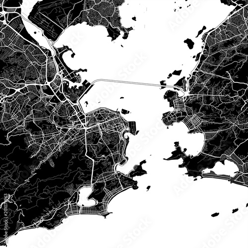 Area map of Rio de Janeiro, Brazil