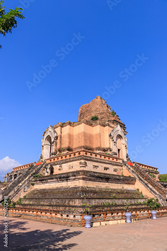 Wat Chedi Luang temple in Chiang Mai  north of Thailand