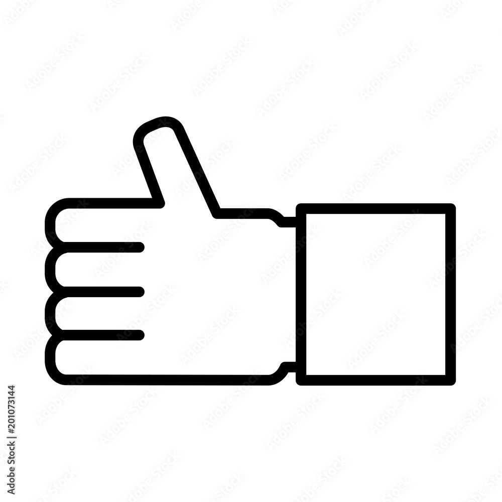 hand like ok social media image vector illustration outline hand like ok social media image vector illustration outline