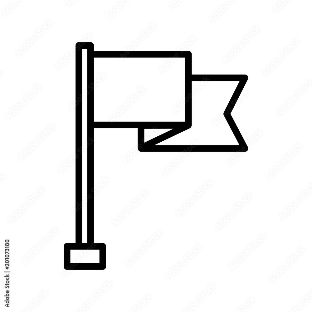 flag in stand winner success image vector illustration outline flag in stand winner success image vector illustration outline
