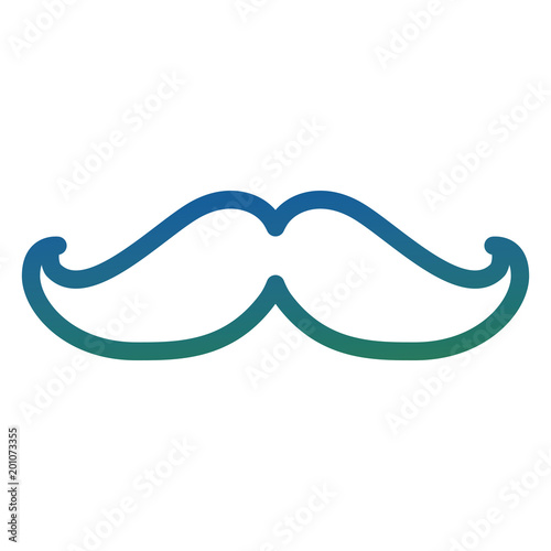 mustache gentleman hispter icon image vector illustration degraded color