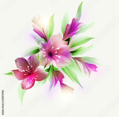 Background with abstract flower © blina