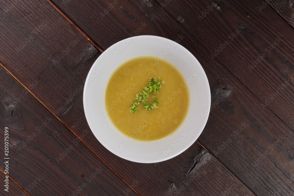 Chickpea soup with vegertables on a table Chickpea soup with vegertables on a table