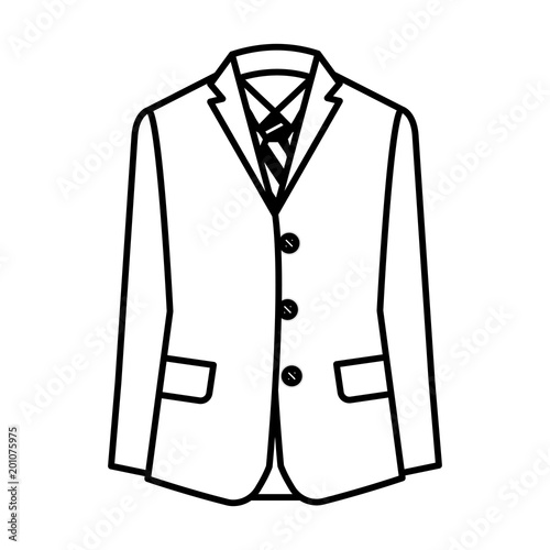 elegant suit masculine icon vector illustration design