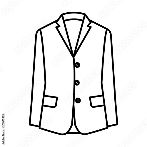 elegant male jacket icon vector illustration design