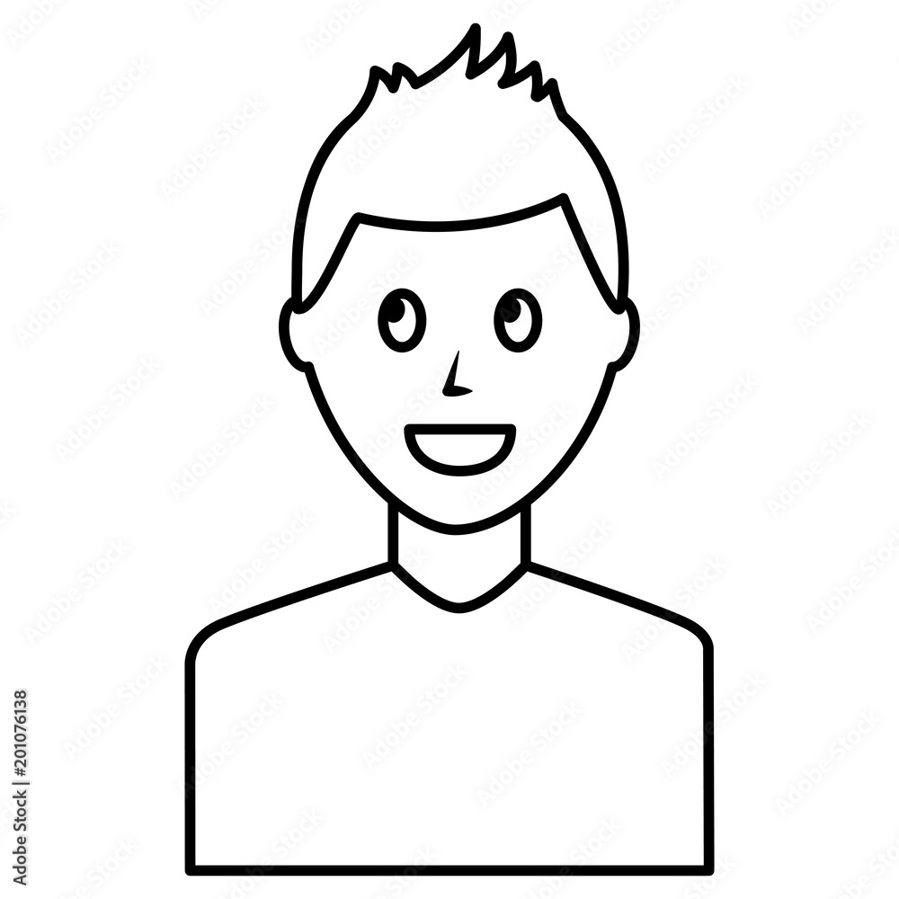 young man avatar character vector illustration design young man avatar character vector illustration design