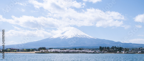 Fuji mountain (Fujisan) at Kawaguchiko Lake
