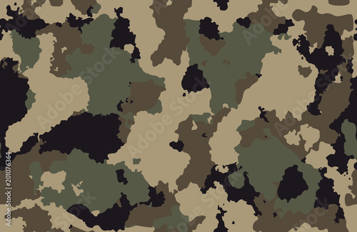 Print texture seamless camouflage green khaki black repetitive