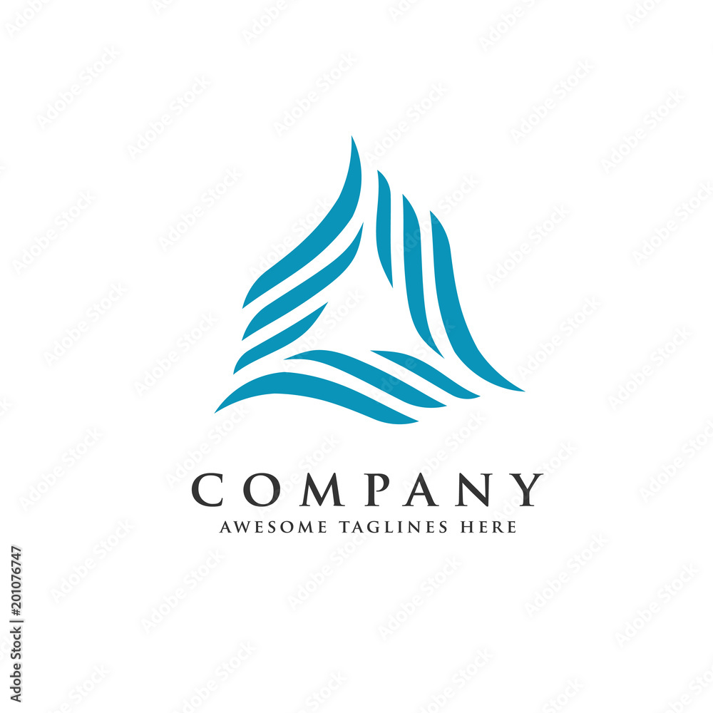abstract swirl triangle infinite technology business corporate vector logo design template. abstract swirl triangle infinite technology business corporate vector logo design template.