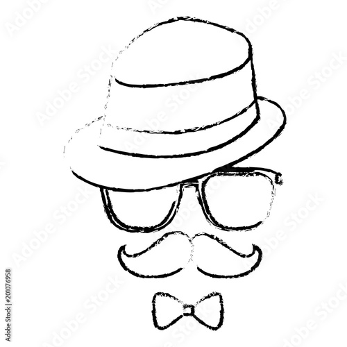 set accessories hipster style vector illustration design