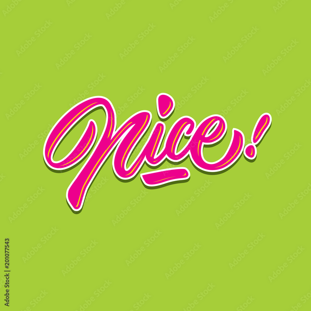 nice hand lettering typography compliment words poster