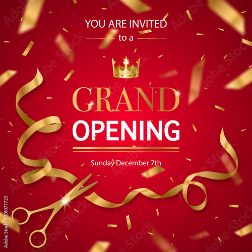Realistic Grand Opening Invitation Pattern