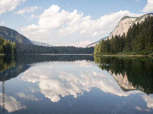 Fototapeta Naklejka Na Ścianę i Meble -  beautiful trekking by tovel lake in Trentino