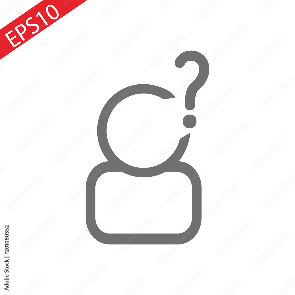 user man icon, man, question, man vector icon, line user icon user man icon, man, question, man vector icon, line user icon